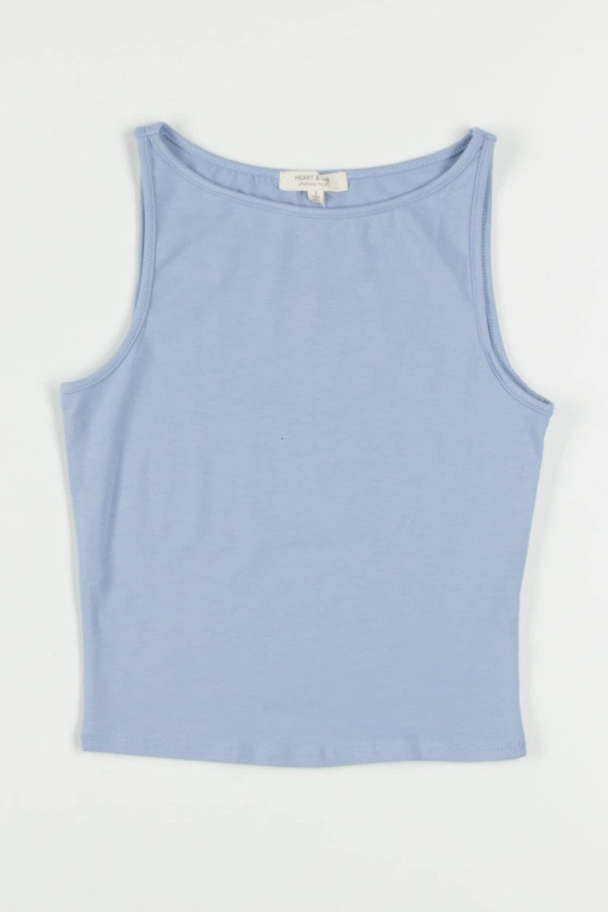Blue Boat Neck Tank