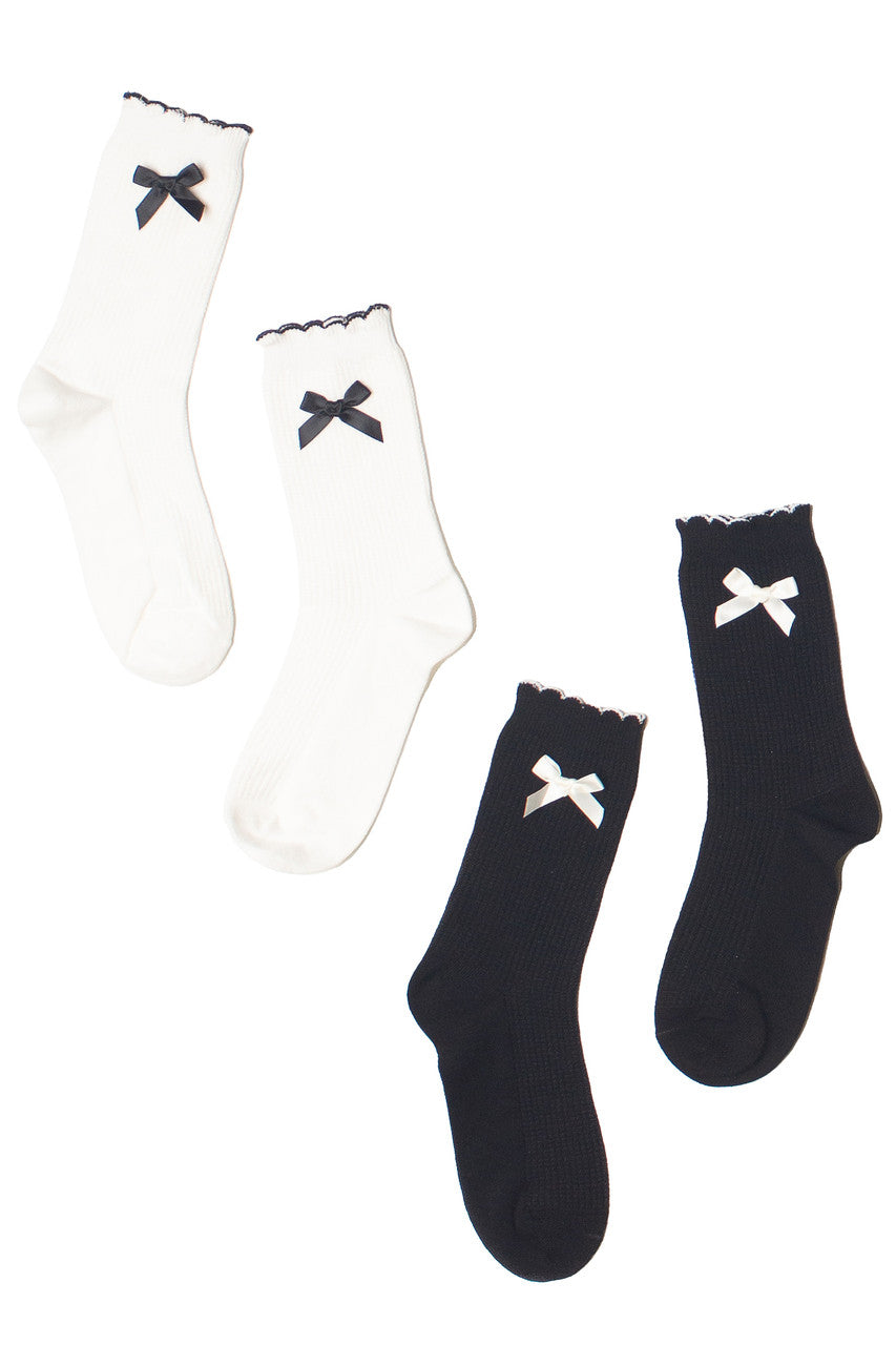 Bow Detail Crew Socks