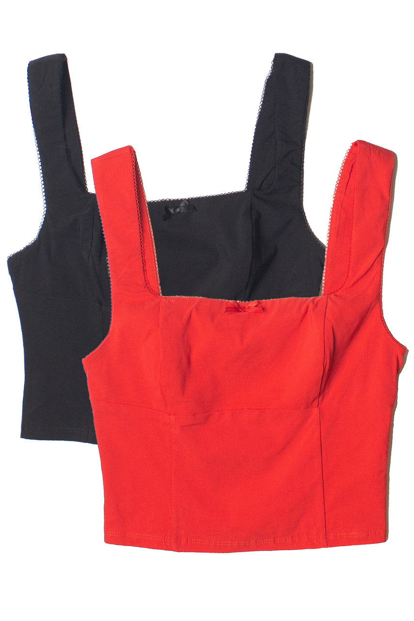 Square Neck Bow Tank Top