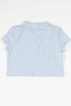 Blue Boxy Cropped Polo
