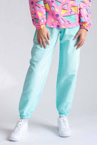 Turquoise Nylon Joggers