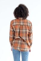 Brown & Sand Oversized Boyfriend Flannel