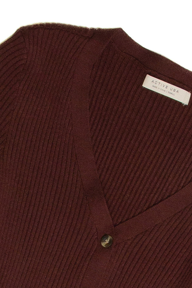 Basic Brown Knit Cardigan