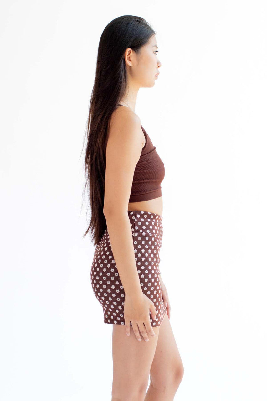 Brown Double Strap Seamless Cami