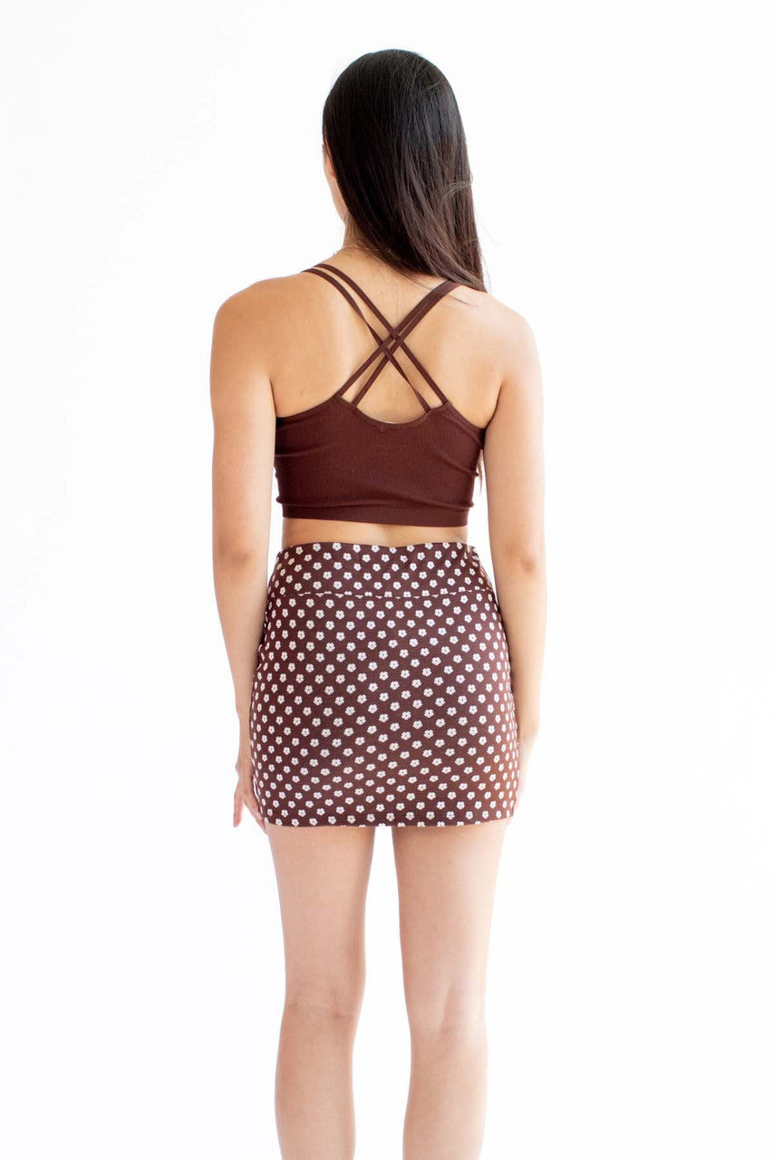 Brown Double Strap Seamless Cami