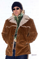 Brown Sherpa Lined Corduroy Coat 3