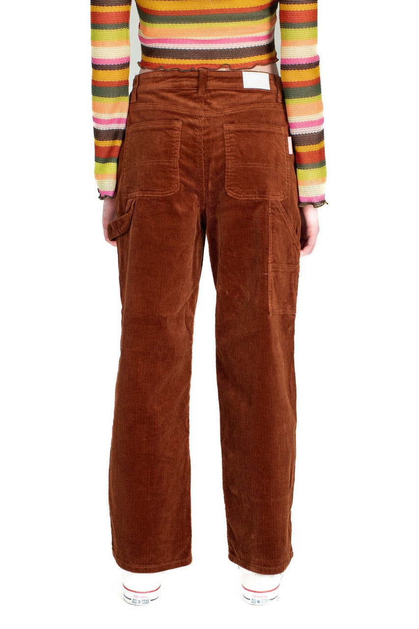 Brown Stretch Corduroy Carpenter Jeans