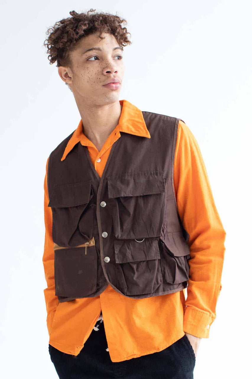 Bright Orange Button Up Shirt