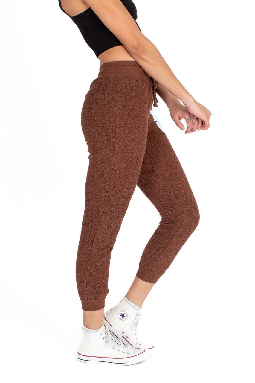 Butterfly Applique Sherpa Joggers