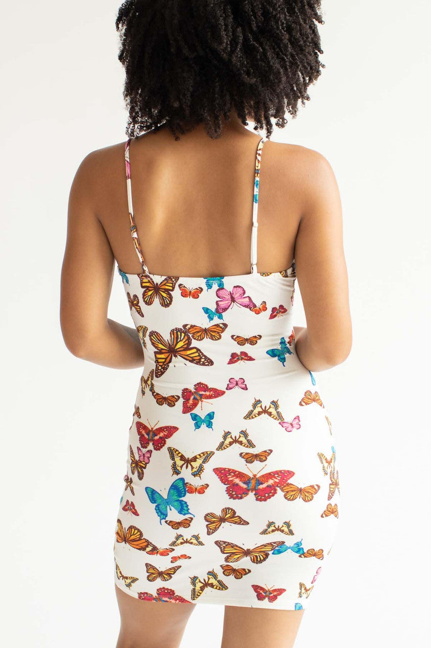 Butterfly Print Mini Dress 1