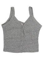 Gray Button Down Tank Top