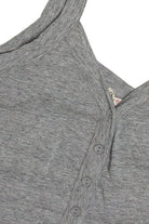 Gray Button Down Tank Top