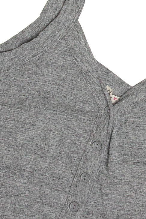 Gray Button Down Tank Top