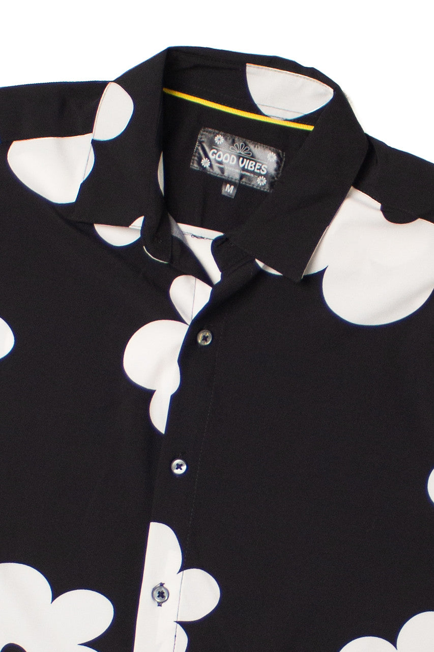 White Poppy Button Up Shirt