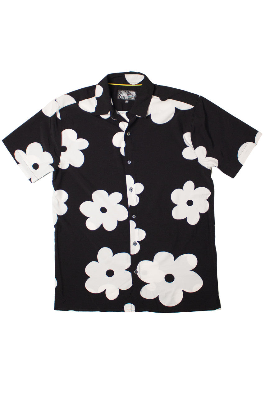 White Poppy Button Up Shirt