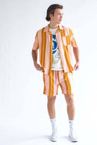 Pink Cabana Striped Shorts