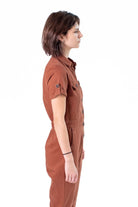Cognac Twill Jumpsuit