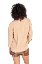 Camel Corduroy Shacket