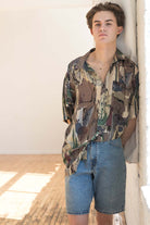 Abstract Silk Shirt