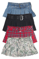 Low Rise Belted Mini Skorts