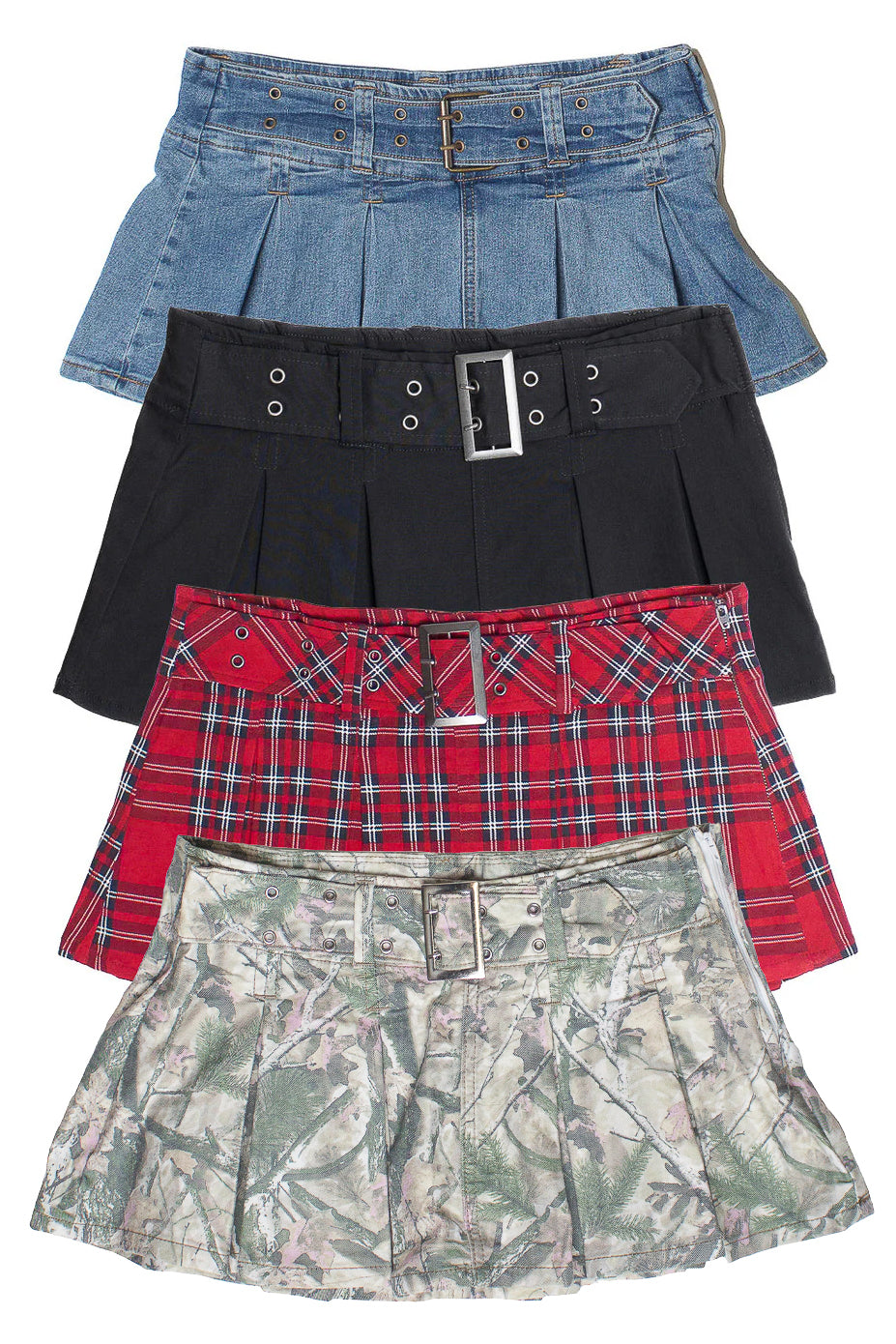 Low Rise Belted Mini Skorts