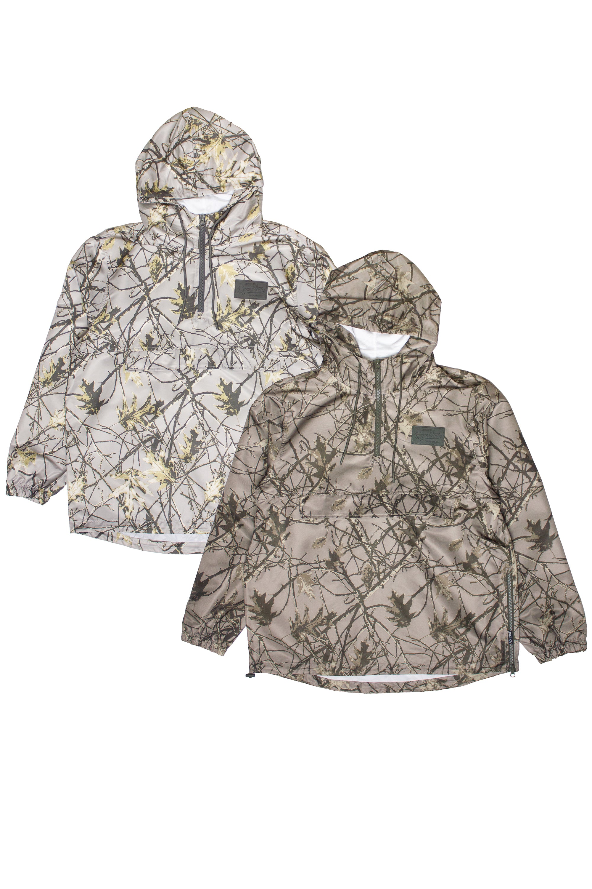 Woodland Camo Pullover Windbreaker