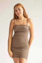 Cappuccino Houndstooth Mini Dress