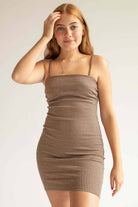 Cappuccino Houndstooth Mini Dress