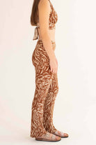Caramel Tiger Print Bell Bottoms