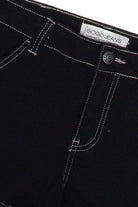 Black Denim Carpenter Shorts