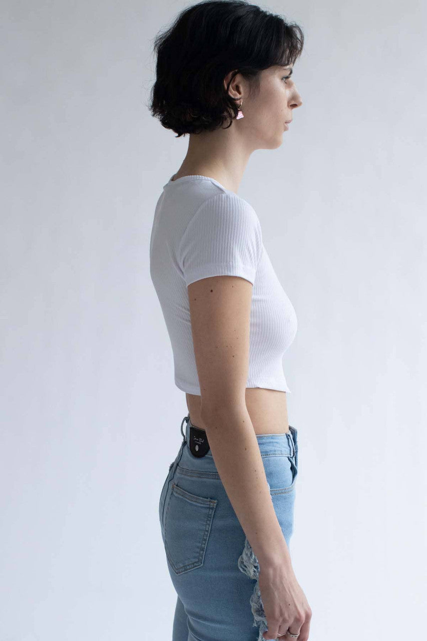 Celestial Embroidered Hanky Hem Tee