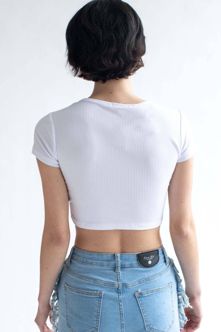 Celestial Embroidered Hanky Hem Tee