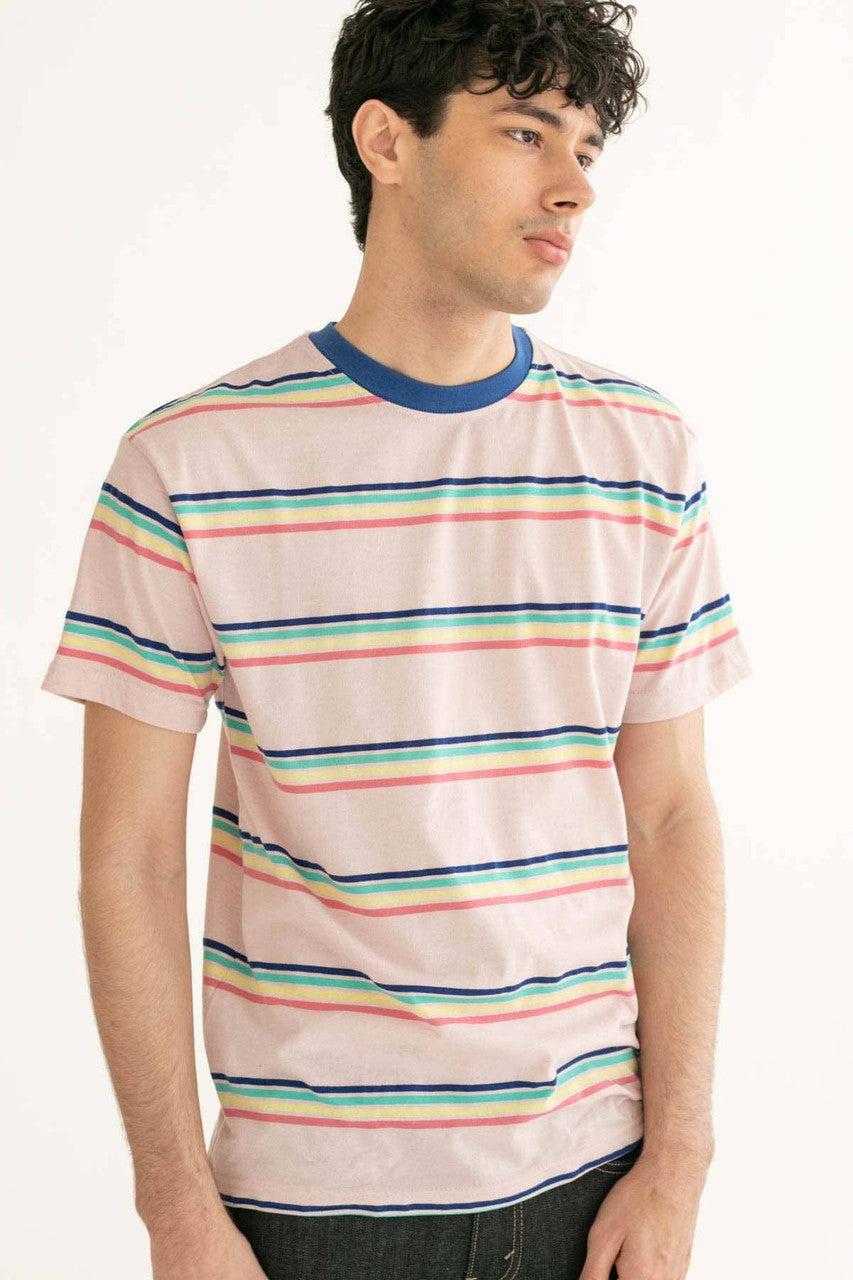 Chalk Pink Striped T-Shirt