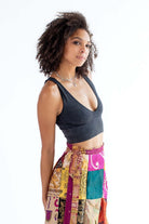 Charcoal Deep V Heavy Ribbed Tank Top