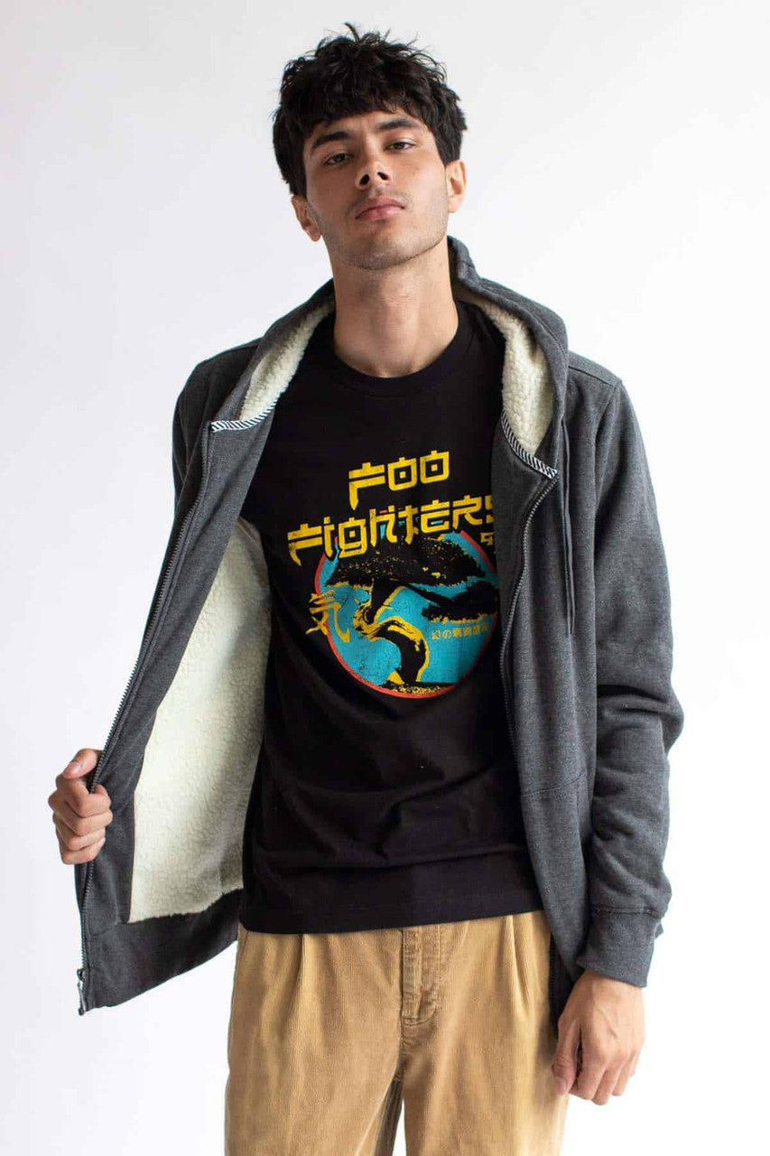 Charcoal Sherpa Lined Hoodie