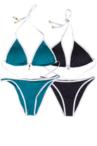 Seaside Charm Contrast Trim Bikini Sets