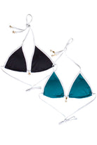 Seaside Charm Contrast Trim Bikini Tops