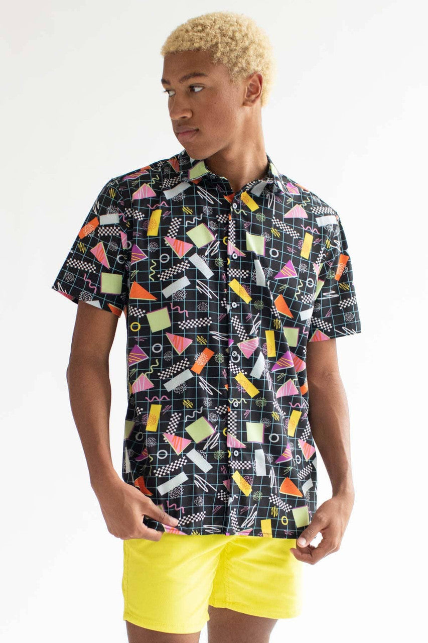 Checkered Confetti Button Up Shirt