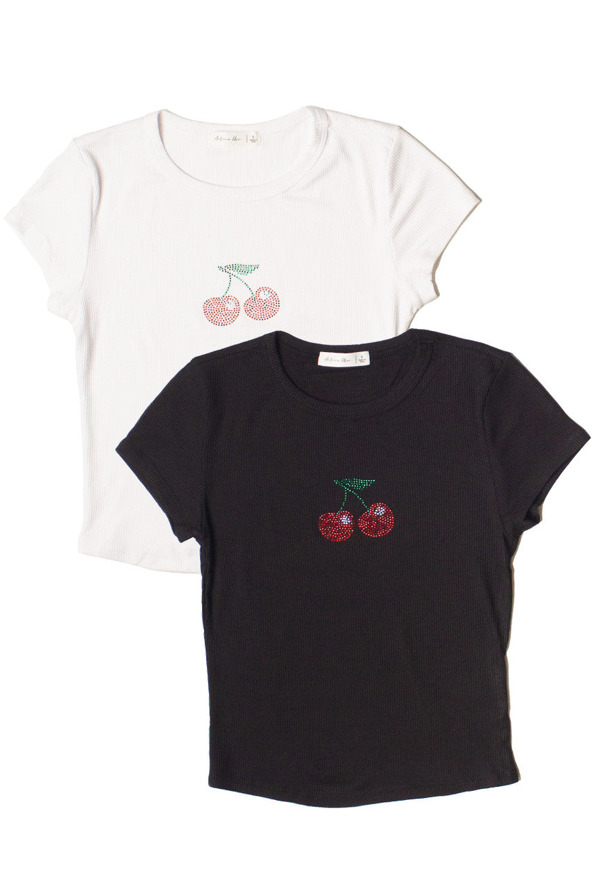 Rhinestone Cherry Tee – Ragstock