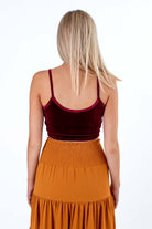 Cherrywood Red Velvet Crop Cami