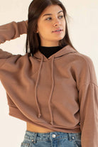 Chocolate Cropped Hoodie