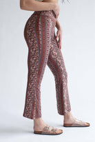 Chocolate Milk Border Print Bell Bottoms