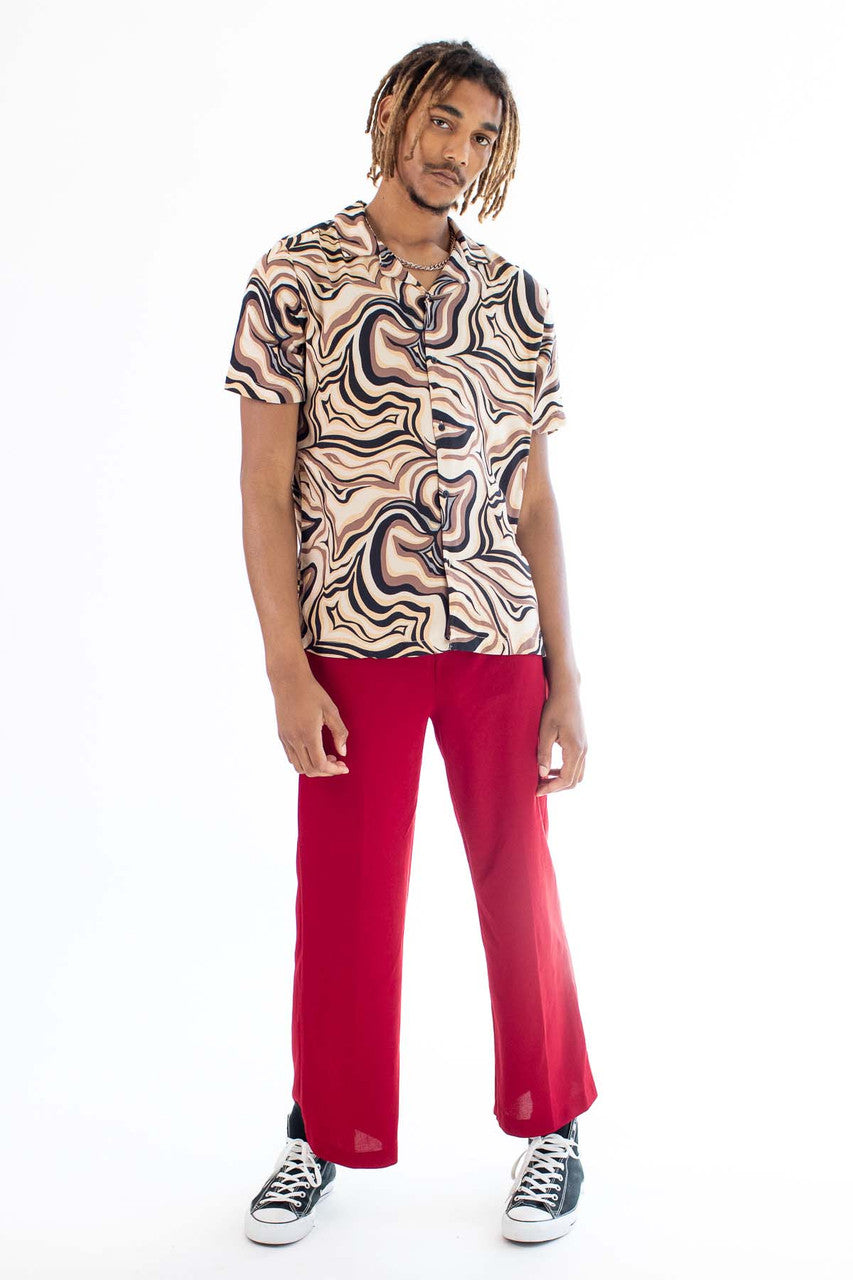 Chocolate Swirl Button Up Shirt