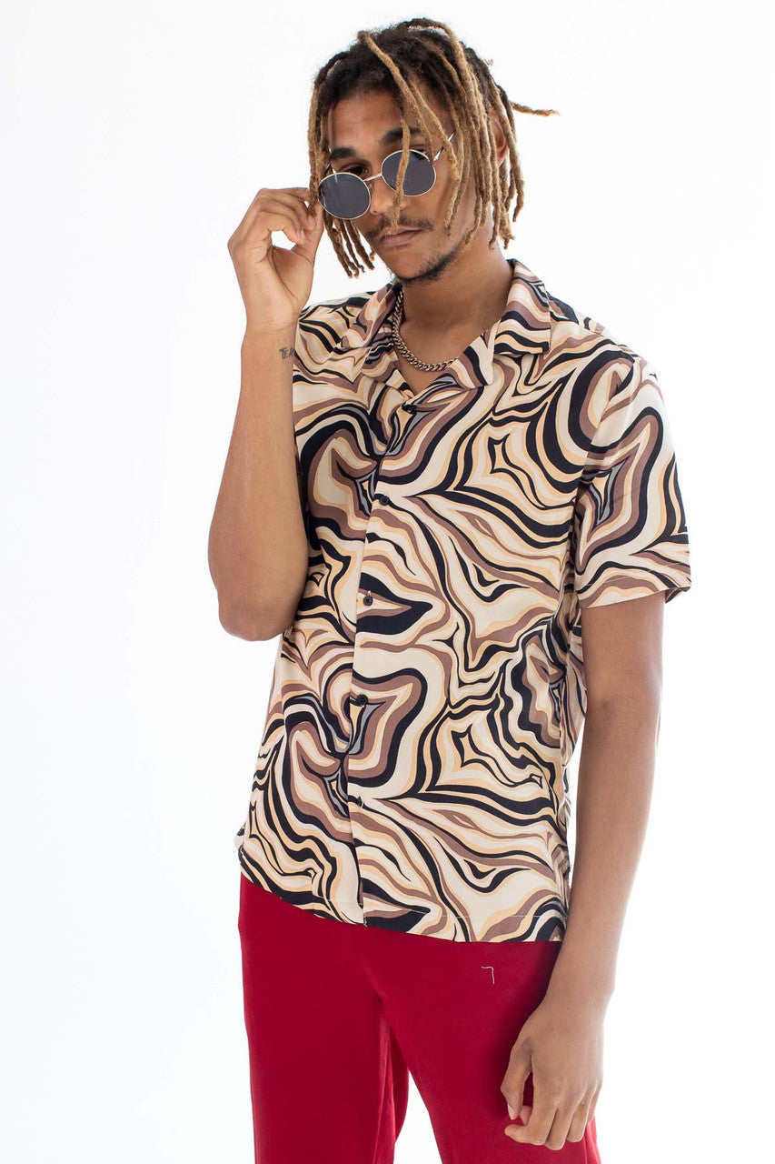 Chocolate Swirl Button Up Shirt