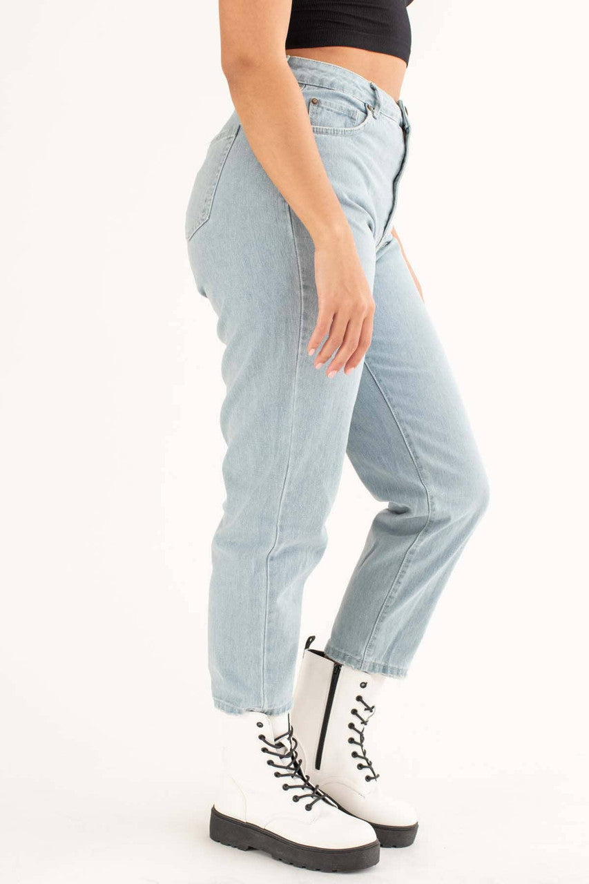 Classic Light Wash Mom Jeans