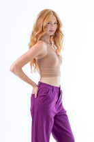 Cocoa Hook & Eye Seamless Tank