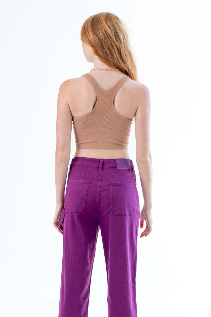 Cocoa Hook & Eye Seamless Tank