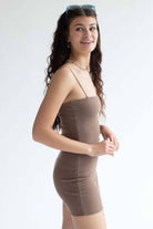 Cocoa Ribbed Cami Dress