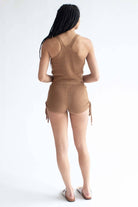 Coconut Cinched Knit Cami & Shorts Set