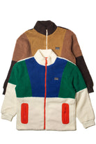 Zip Up Colorblock Sherpa Jacket